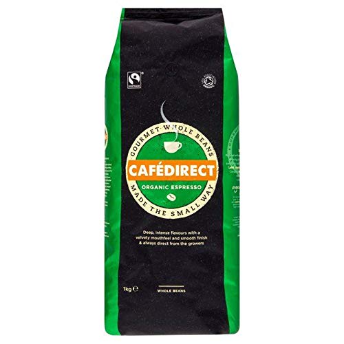 Cafedirect - Chicchi di caffè espresso biologico, 1 kg