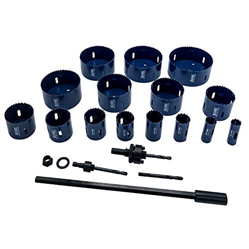Disston E0103117 Boxed Blu-Mol Bi-Metal Hole Saw Kits, 20-Piece Industrial Kit #TOP4