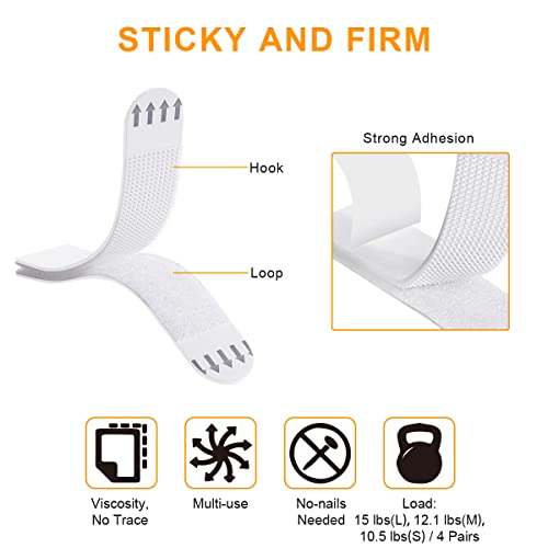 Image of Ainiv Picture Hanging Strips Heavy Duty Combination,32-Pairs(64 Strips)