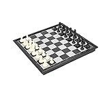 Cet ensemble de jeu classique deux en un est compact et portable, et les pièces se replient for être rangées et transportées en toute sécurité.