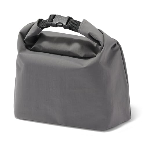 MUJI 84843099 Adjustable Height Lunch Bag Roll Top Type Large Gray