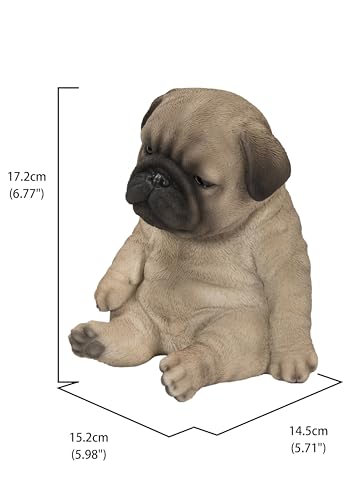 Estatua de cachorro Pug durmiendo HI-LINE miniatura 5