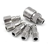 6 stücke 1/4inch Männchen / weiblicher BSP-Adapter Druckluft agiler Kupplungsschlauch