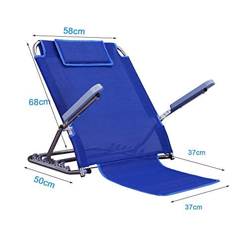 Back Rest Bed Support | Bed Back Rest Adjustable Angle, Mobility Disability Support Aid | Bed Old Man Back Bracket, Waist Chair Nursing Chair Lazy Chair, Capacity 200Kg (Blue A)
