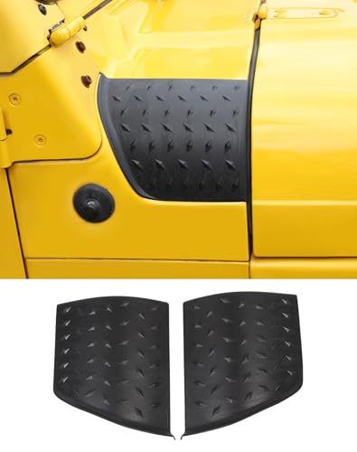 DSWSQ 2pcs Black Cowl Body Armor Cover Side Body Cowling Armor Corner Guard Fit for Jeep Wrangler TJ 1997 1998 1999 2000 2001 2002 2003 2004 2005 2006