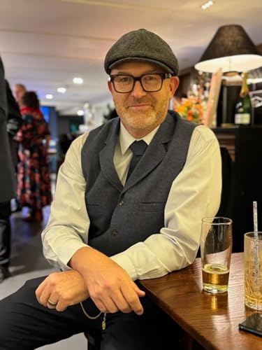 Men's Tweed Vest Retro Herringbone Tweed Wool Vests Casual Waistcoats Business Single Breasted Slim Fit Vest3