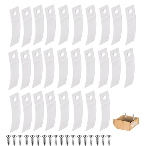 UtySty 50 Pack Drawer Stoppers Non-Falling Out Drawer Stops PVC Plate Side Buffer Holder with Mount Screws for Bed Room Dresser File Cabinet Roll Top Desk Computer Desk Furniture Chest Safety Parts