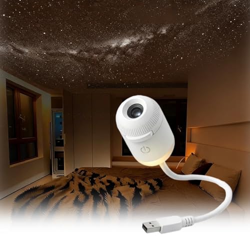 HURJZPO 2-in-1 Galaxy Projector Night Light, USB Portable Starry Sky Night Light Projector for...