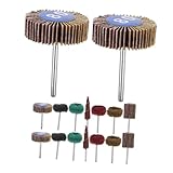 Veemoon 50 Stück Scheuerschwamm-Schleifkopf Schleifen von rotierenden Werkzeugen Schleifer für Bohrer Klappenscheibe Schleifzubehör für elektrische Bohrmaschinen Bohraufsatz Klapprad Stahl