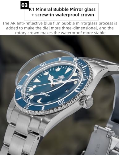Image of ADDIESDIVE Stainless Steel Pro Diver Watch Analog Quartz Watches AD2068 Luxury Wristwatch 39mm Ceramic Bezel BGW9 Luminous Watches K1 Glass Bubble Mirror Watch