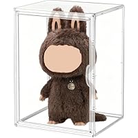 DuvinDD Clear Display Case with Door Display Cabinets for Pop Mart Labubu Angel in Clouds & I Found You, Acrylic Display Box for Collectibles Dustproof Protection Showcase (30 x 35 x 60 cm, Clear)