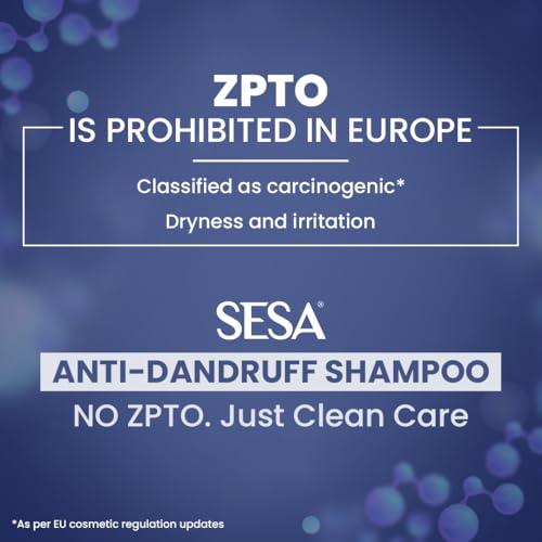 Image of Sesa Anti Dandruff Shampoo - 300ml | ZPTO Free Formula | Piroctone Olamine, Tea Tree & Rosemary Oil | Upto 100% dandruff reduction | Prevents Itching & Irritation | Safe for Daily Use | Unisex