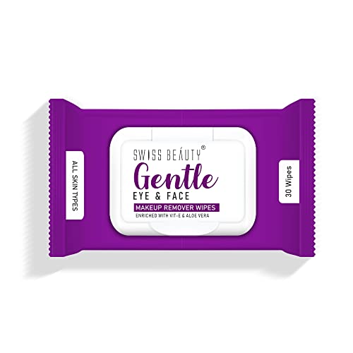 Swiss Beauty Gentle Eye and Face Makeup Remover Wipes, 25 Piece