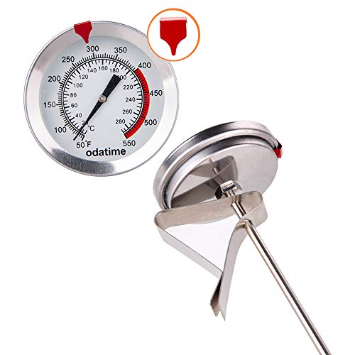 Aveloki Roasting Meat Thermometer,Stainless Steel Classic Fry Meat Thermometer,Silver Easy-Read Face For BBQ