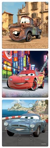 Image of Frank Disney Pixar Cars First Puzzles - A Set of 3 Jigsaw Puzzle for Kids Above 3+ Years - Fun & Challenging Brain Booster Games - for Focus and Memory - 13704