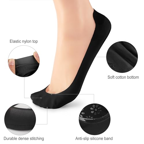 Image of No Show Socks Womens Liner Ultra Low Cut Non Slip Invisible Socks for Flats