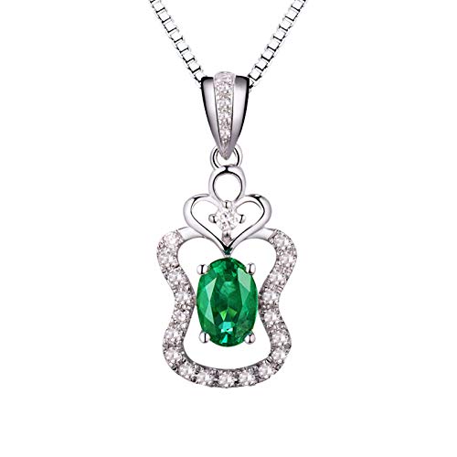 Collier émeraude or blanc véritable pour éviter les allergies et briller en soirée