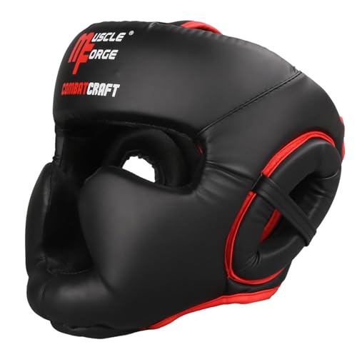 QUALITÀ PREMIUM IN SIMILPELLE PU – Esterno resistente all’usura con struttura flessibile e peso contenuto; protezione leggera e versatile come caschetto mma per boxe, Muay Thai, kick boxing e arti marziali miste.