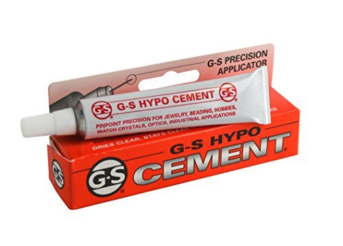 Jewelers G-S Hypo Clear Cement 9 ml w/ precyzyjny aplikator do koralików odkrycia zegarków kryształy plastikowe szkło metal ceramiczne rzemiosło firmy PMC Supplies LLC