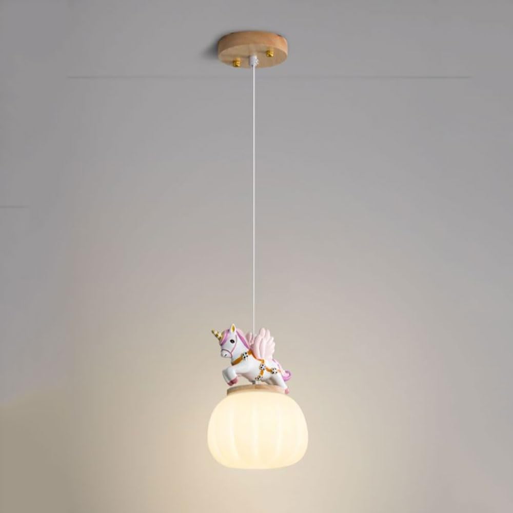 Lustre d’éclairage décoratif de chambre princesse, cadeau licorne idéal