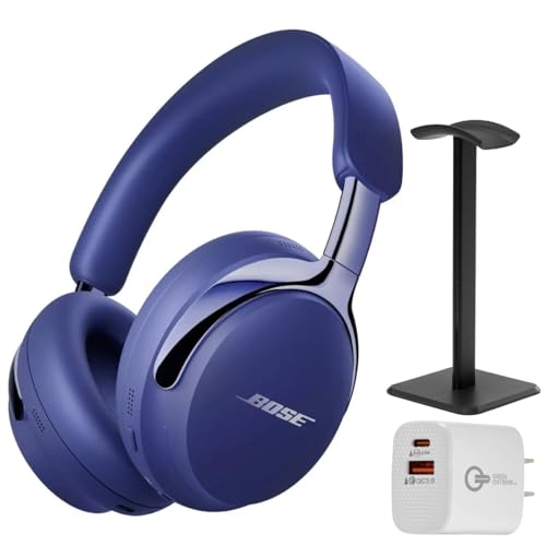 Image of Bose (2nd Gen QuietComfort Ultra Bluetooth Headphones, Wireless Headphones with Spatial Audio, Over Ear Noise Cancelling with Mic, Up to 30 Hours of Play time + 20W Wall Charger (Midnight Violet)