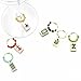 Mah Jong Jongg, Mahjong, Mah-Jong WINE CHARMS