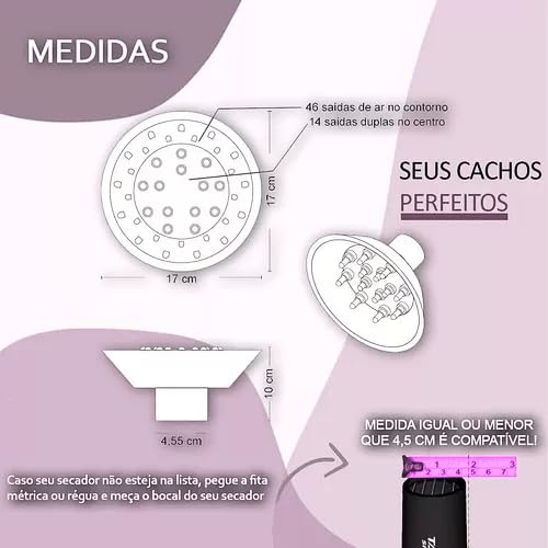 NewBeauty Difusor de Ar Universal para Secador de Cabelos (1.4
