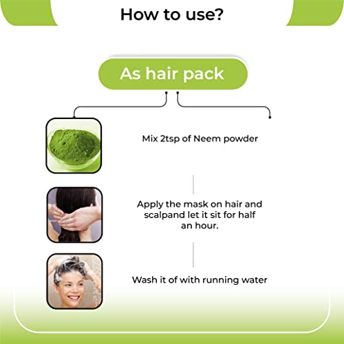 Image of 100% Pure & Natural Neem Leaves Powder | Sun Dried & Steamless | For Hair Growth and Face Pack - 100Gm