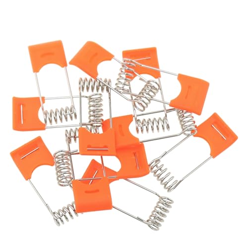Image of DGZZI 12PCS Recessed Ceiling Light Lighting Accessory Tube Spring Clip Orange Downlight Spring Fixture Torsion Spring Clip for LED Downlight and Panel Light and Ceiling Light