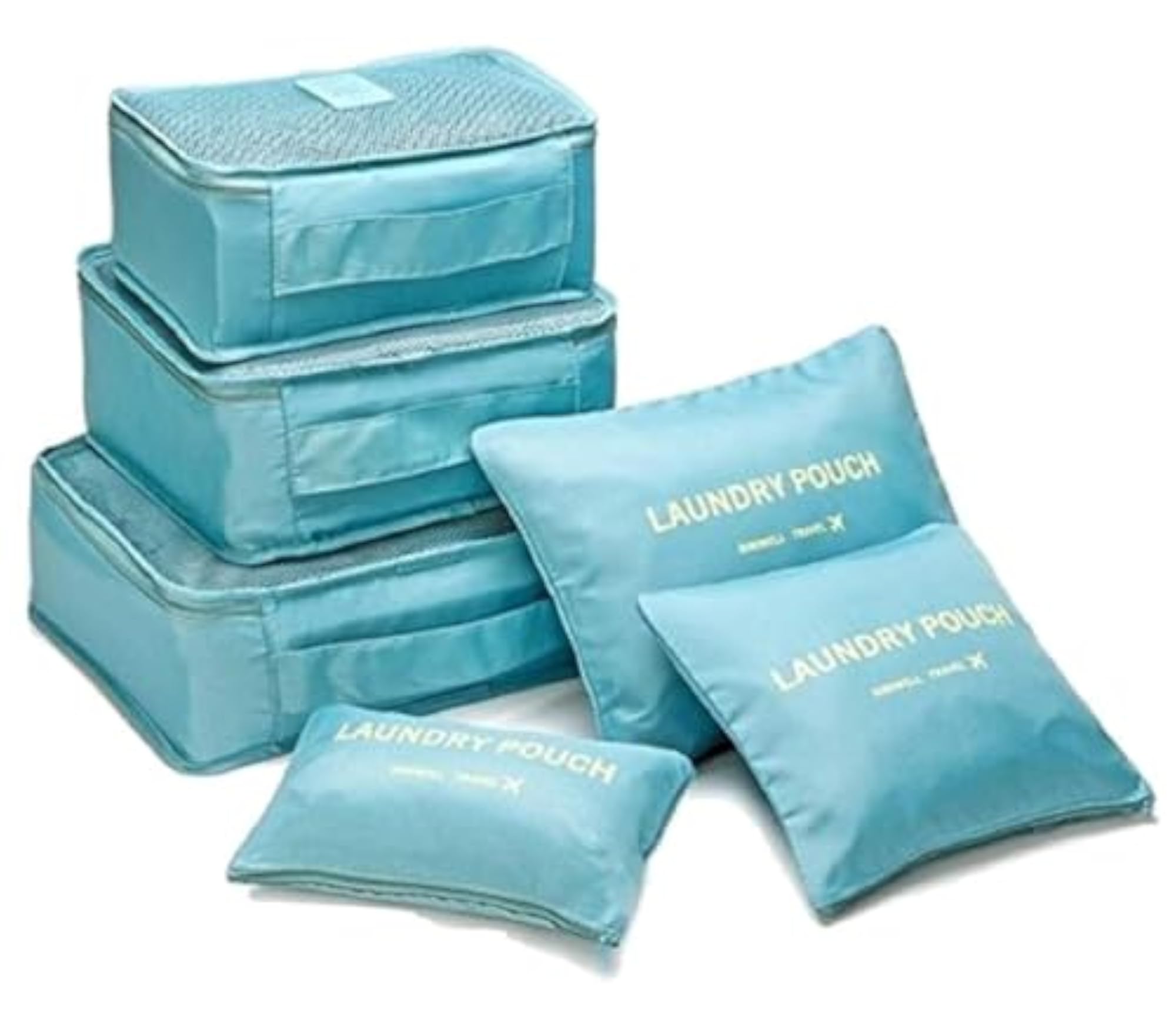 6 in 1 Polyester Travel Bag Packing Cubes Set for Organizing
