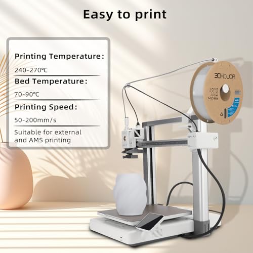 Image of 3DHoJor Update Basic PETG Filament 1.75mm 3D Printing Filament 1kg*2 Bundle Spool 3D Filament 1.75mm Dimensional Accuracy + /- 0.03mm Non Tangling Non Clogging,Print with Most 3D Printers-2Pack Clear