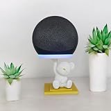 Suporte Alexa Echo Dot 4 e Echo Dot 5. Tema Urso - Presente, decoração criativa, ursinho, estilo música, som, stand de mesa Amazon