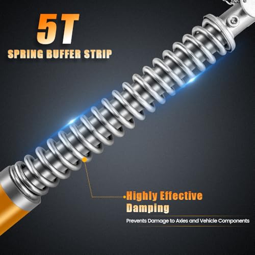 Anbull 2-TLG 5T Abschleppstange Pannenhilfe mit Federdämpfung, Schlepplänge 175cm, Max. Zugkraft: 5000kg
