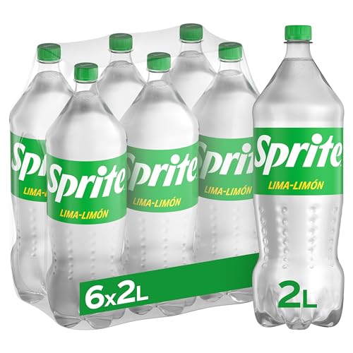 Sprite Lima Limón Zero Azúcar, Refresco Bajo en Calorías - Pack de 6 Botellas de 2 L