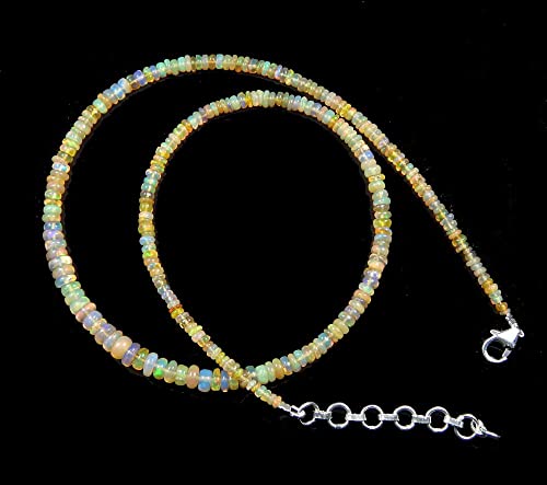 Image of Natural Rainbow Gemstone Beaded Necklace for Women | Healing Crystal Stone Jewelry | Handmade Trendy Necklace Gift for Women & Girls