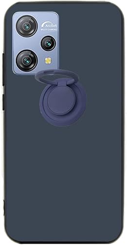 Miniatura 9 de Ranyi Funda para Blackview A53, Blackview A53 Pro, funda delgada y flexible de TPU sólido con soporte de anillo giratorio de 360 grados, funda de