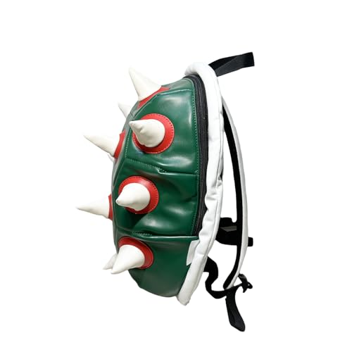 Bowsette Koopa Backpack Super Crown Cool White Spiked Shell Daypack Cosplay Costume Accessory Prop3