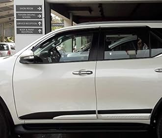 ABS door cladding side beading for Toyota Fortuner (Black and White)