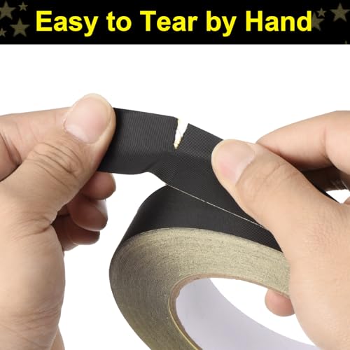 Image of MECCANIXITY 2Pcs Insulating Acetate Roll Cloth Adhesive Tape, 0.2in x 98ft Black Electrical Heat Resistant Fabric Tape for Laptop Electric Automotive Guitar Repair Wire Harness