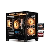 ALCPOK Gaming PC Desktop, AMD Ryzen 7 5700G 3.8GHz, 16GB DDR4 3200MHz RAM, 1TB NVMe SSD, 550W Bronze Power Supply, ARGB Fans,Tower Computer for Office,Light Gaming,Photo Editing