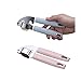 2 Piezas Prensador Profesional de Ajo Acero Inoxidable, Picador de Ajos Trituradora de Ajos,Picadora y Rebanadora de Ajo, Garlic Press, Aplasta Ajo y Jengibre sin Esfuerzo