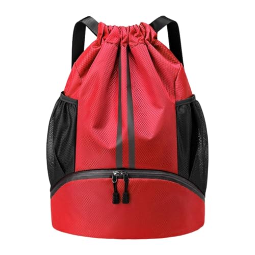 KQFCAZRE Gym Bag Lightweight Separated Water Resistant Swim Bag Sports Backpack for Beach Swimming Pool Hiking Camping, red