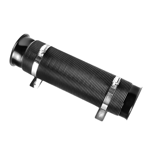 FALVFUN 3 Car Turbine Intake Pipe Adjustable Flexible Aluminum Vehicle Cold Air Intake Tube Automotive Ducting Turbo Inlet Tube Pipe Universal for SUV Automobile Truck (Black)