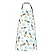 Delantales de hojas de piña y frutas de verano, delantal de panadería con bolsillos para chef, regalos para mujeres, babero impermeable