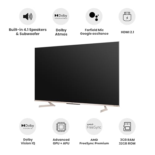 Image of Vu 164cm (65 inches) Masterpiece Series 4K QLED TV 65QMP-24 (Armani Gold)