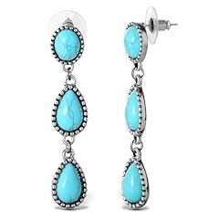 Turquoise 3 Stone Drop