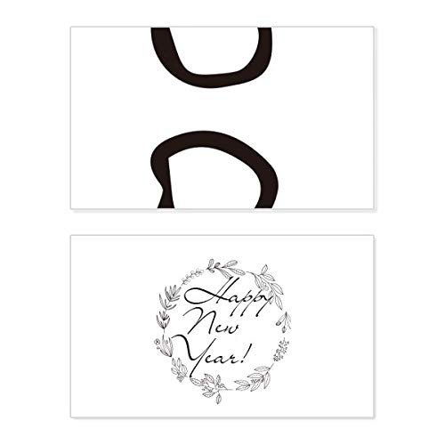 Tarjeta de felicitación de Año Nuevo Bone Inscription con elegante mensaje de bendición