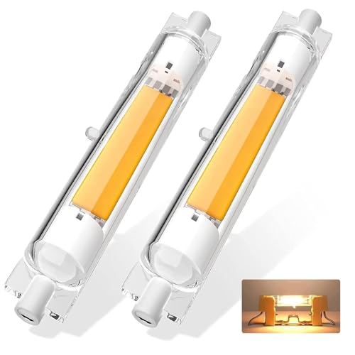 ZJZG Lampada R7S LED 118mm 30W, R7S LED 118mm Dimmerabile 30W Equivalenti a 300W Lampada Alogene, Lampadina LED R7S Bianca Calda 3000K 3000LM, Angolo 360 Nessun Sfarfallio, Confezione da 2