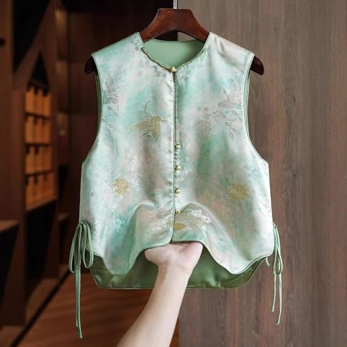 Chaleco reversible para mujer de estilo nacional chino ideal para primavera 2