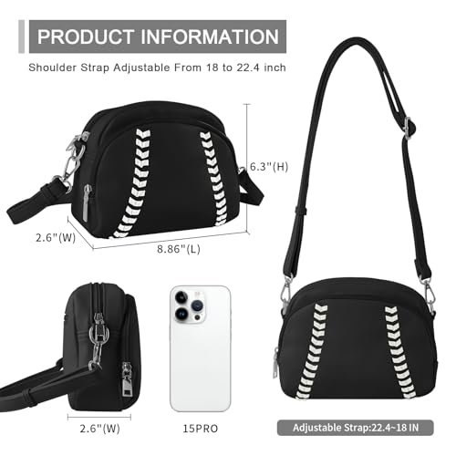 XSUIOY Baseball Crossbody Purses for Women Mom Sport Small Baseball Shoulder Bag Vegan Leather Softball Handbags2